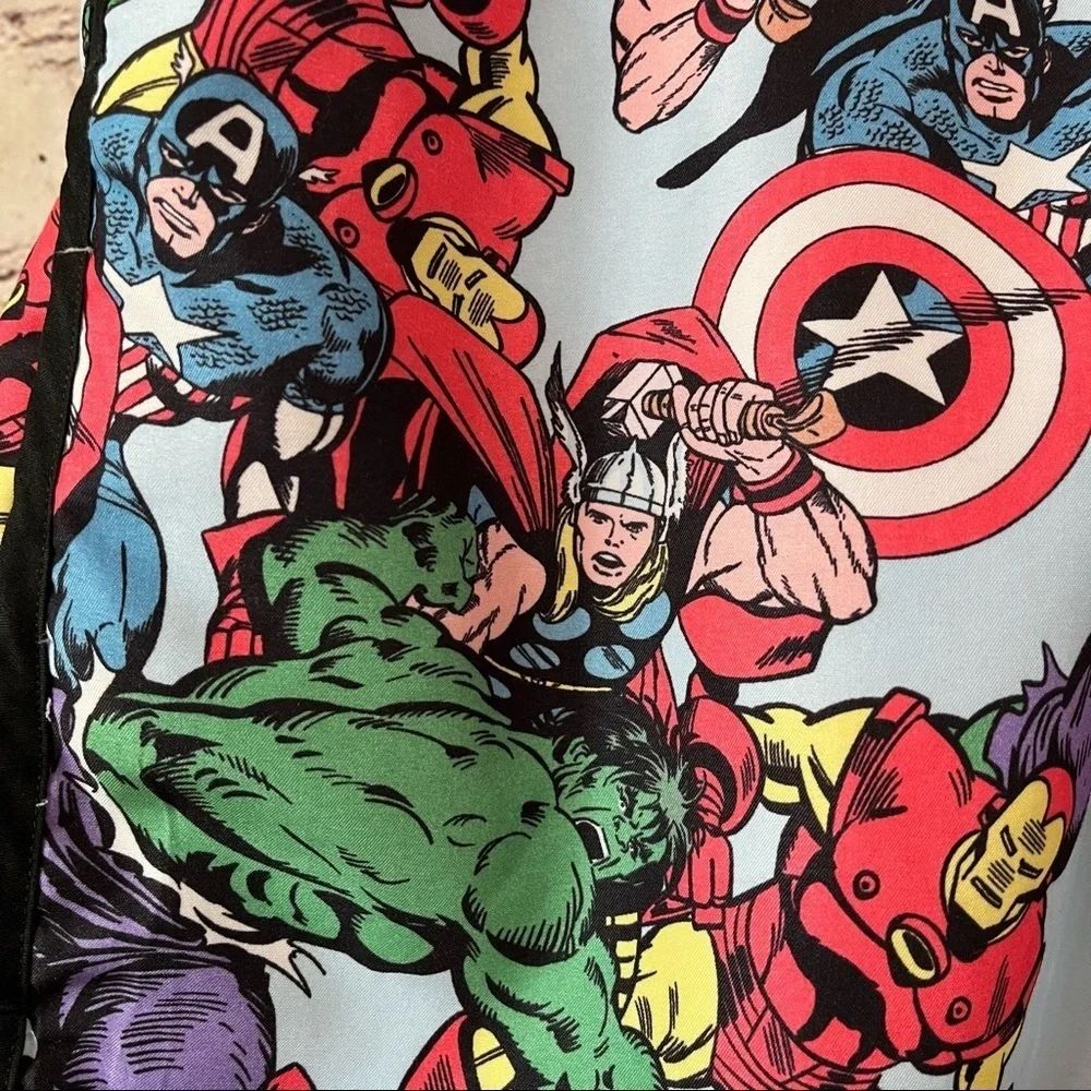 Marvel Iron Man Captain America Hulk Comic Swim Trunks